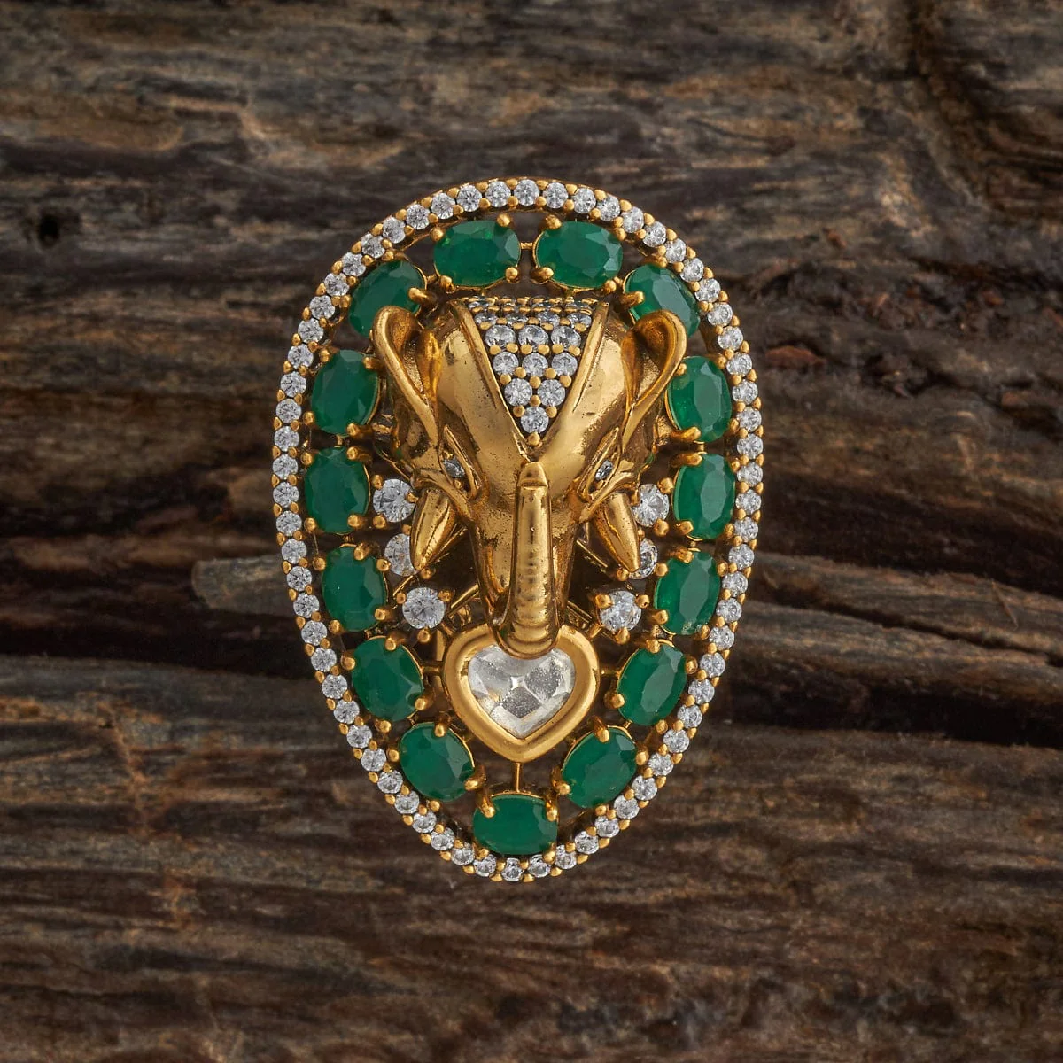 Kundan Finger Ring 182250 - Image 4