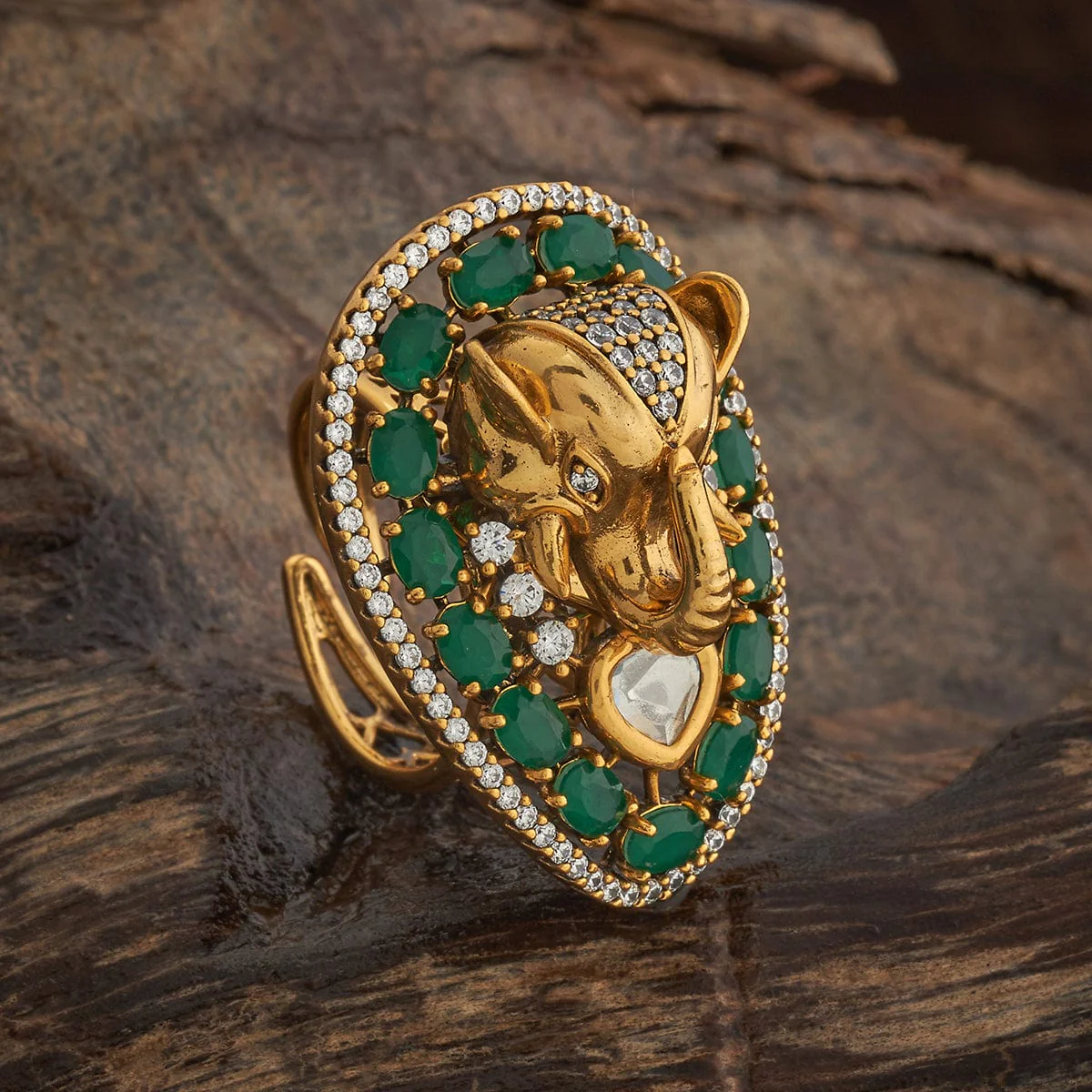 Kundan Finger Ring 182250 - Image 5