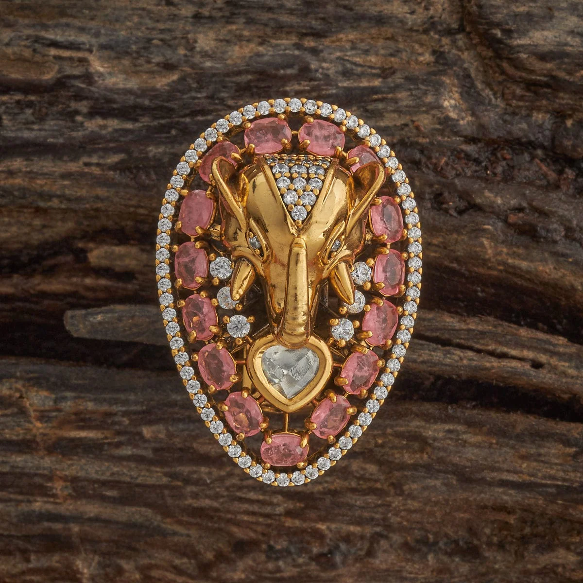 Kundan Finger Ring 182250 - Image 6