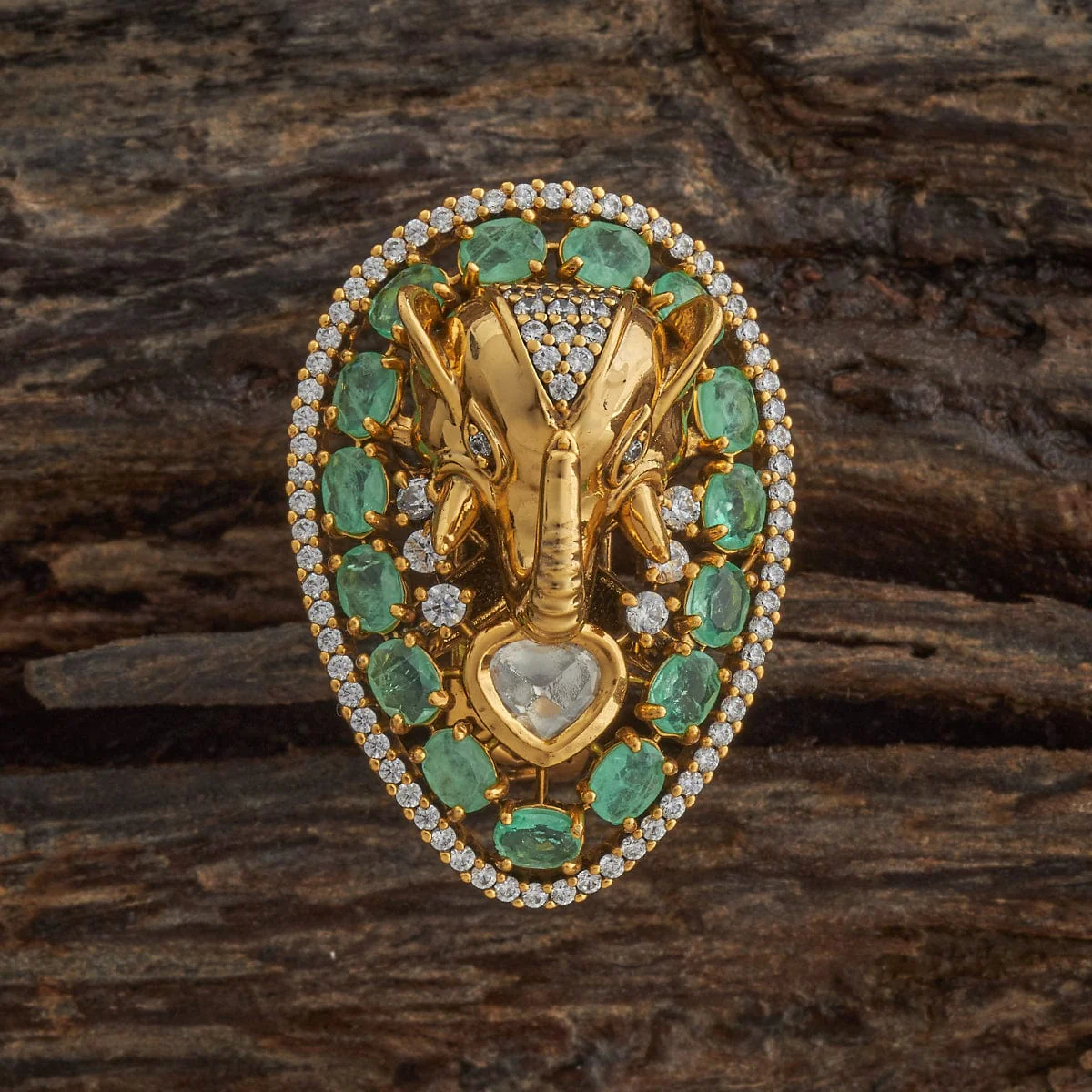 Kundan Finger Ring 182250 - Image 7