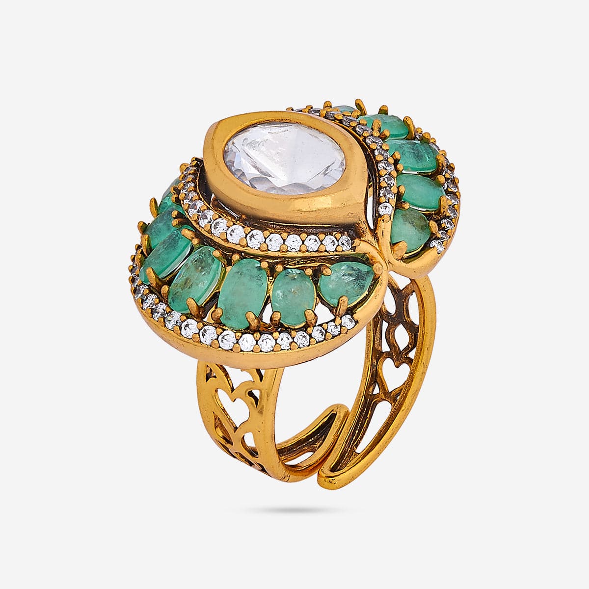 Kundan Finger Ring 184812 - Image 10