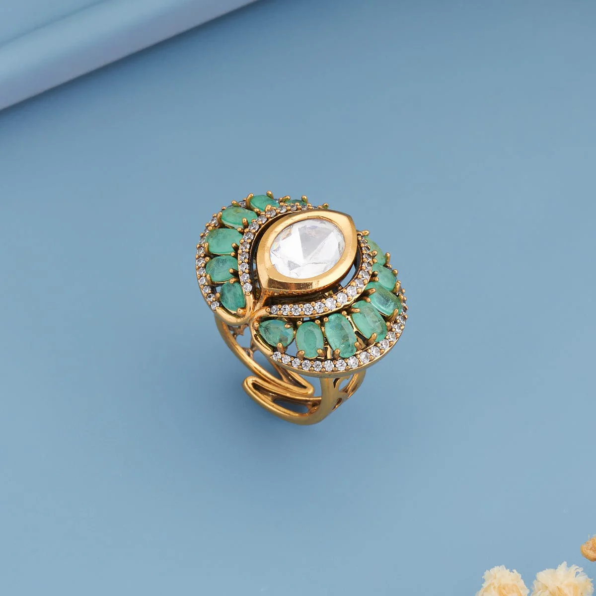 Kundan Finger Ring 184812 - Image 11