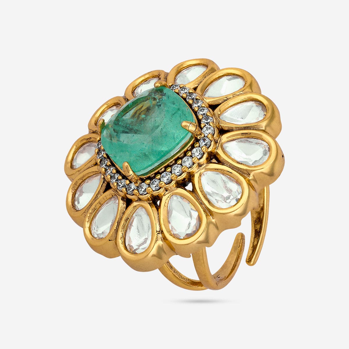 Kundan Finger Ring 187766 - Image 13
