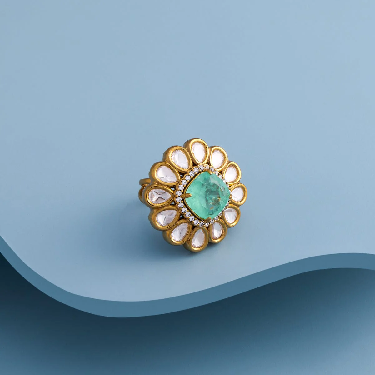 Kundan Finger Ring 187766 - Image 14
