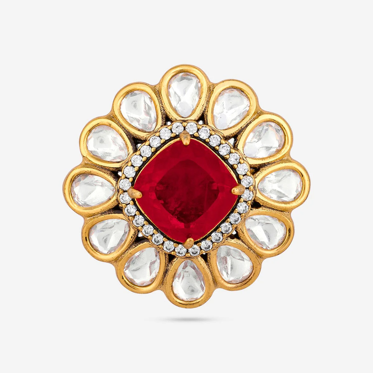 Kundan Finger Ring 187766 - Image 3