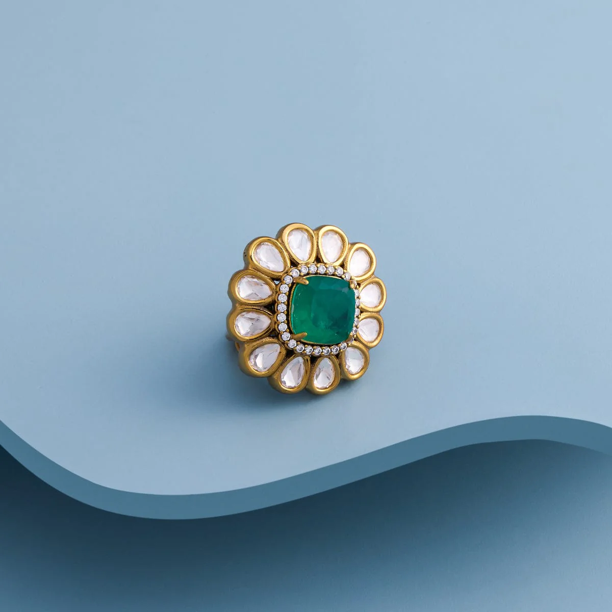Kundan Finger Ring 187766 - Image 6