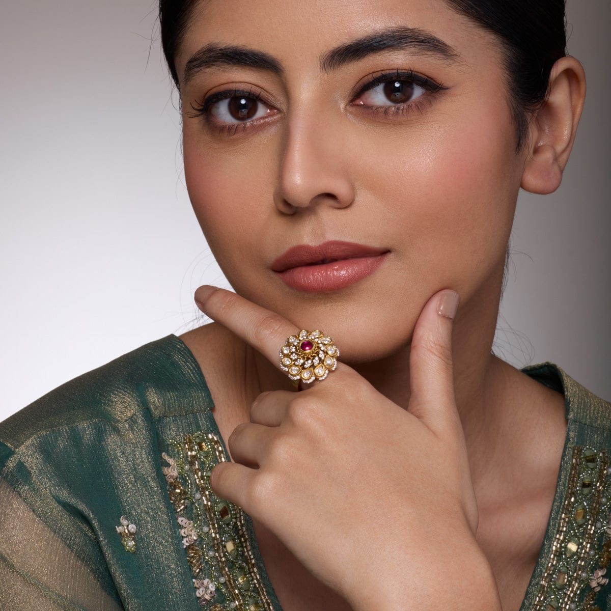 Kundan Finger Ring 187899 - Image 3