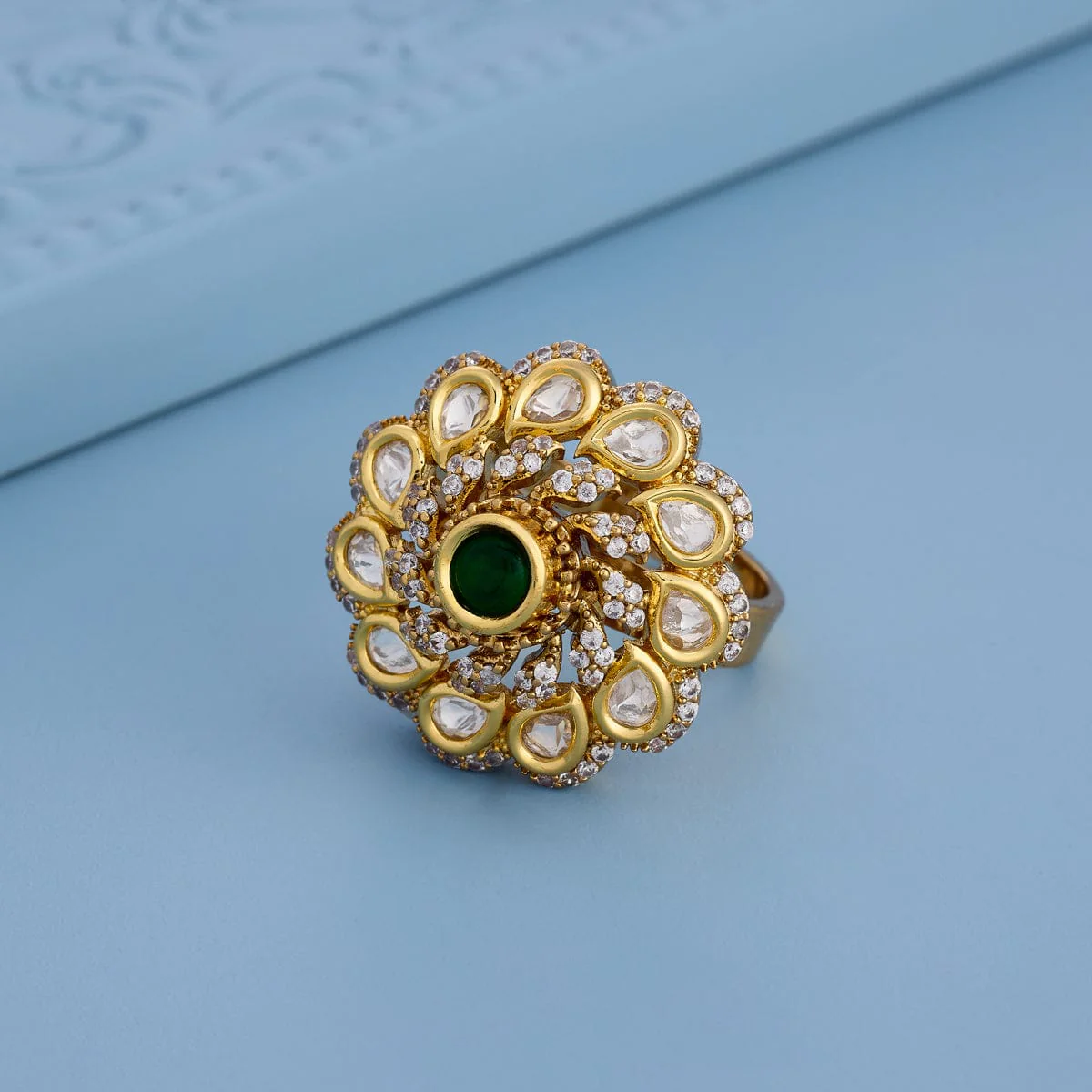 Kundan Finger Ring 187899 - Image 7
