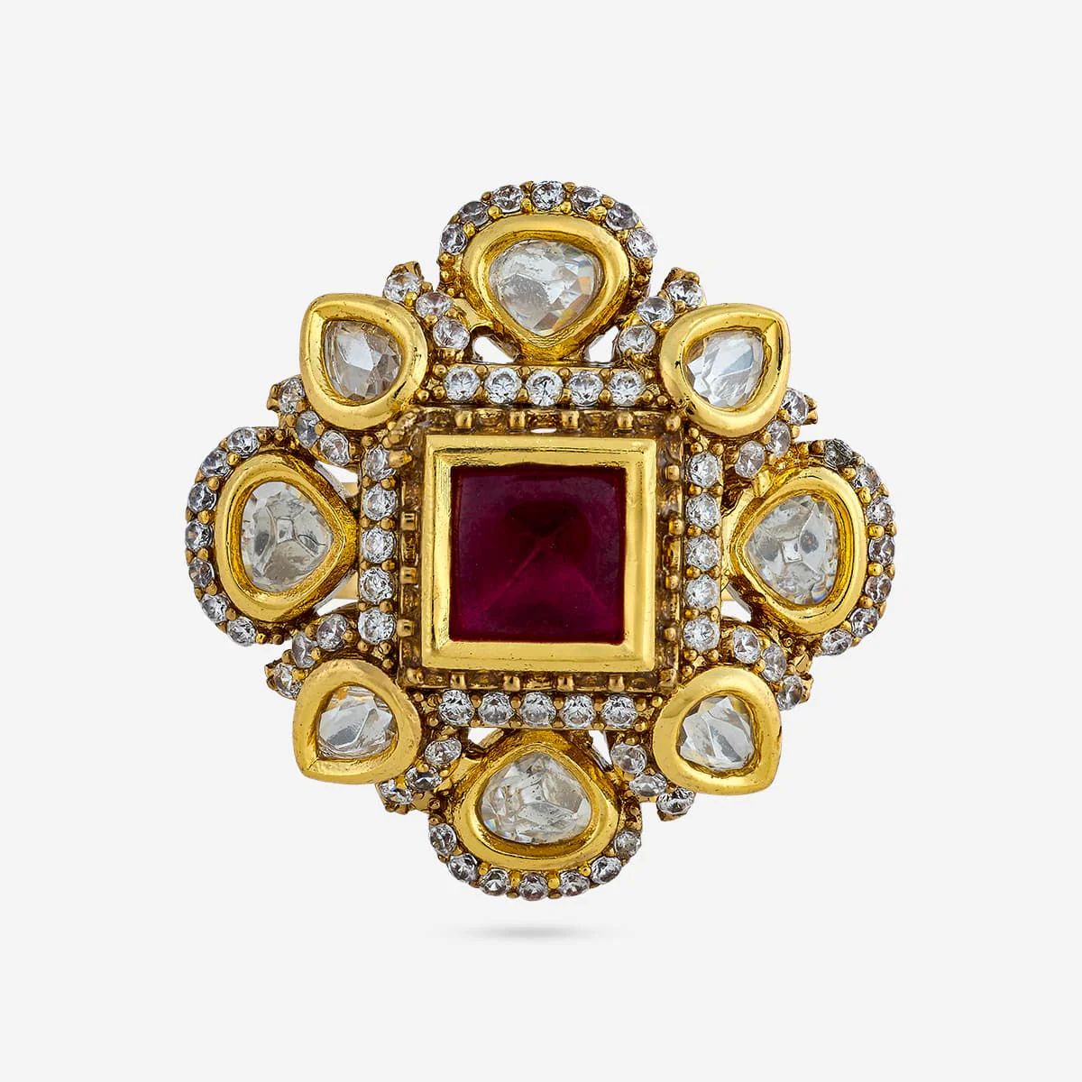 Kundan Finger Ring 187901 - Image 3
