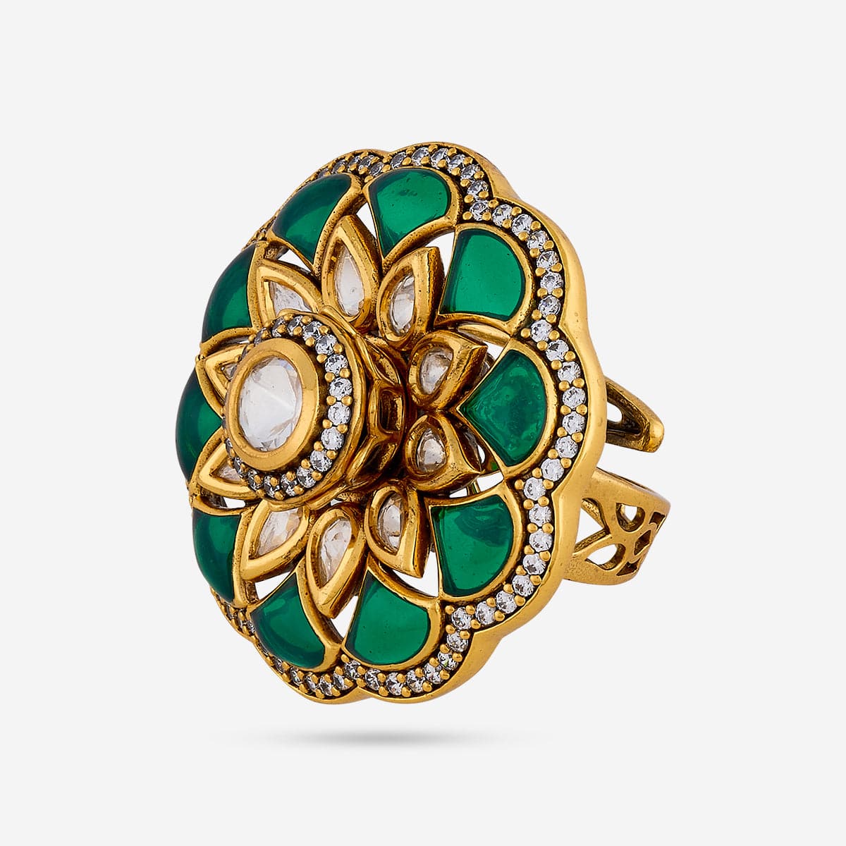 Kundan Finger Ring 189200 - Image 5