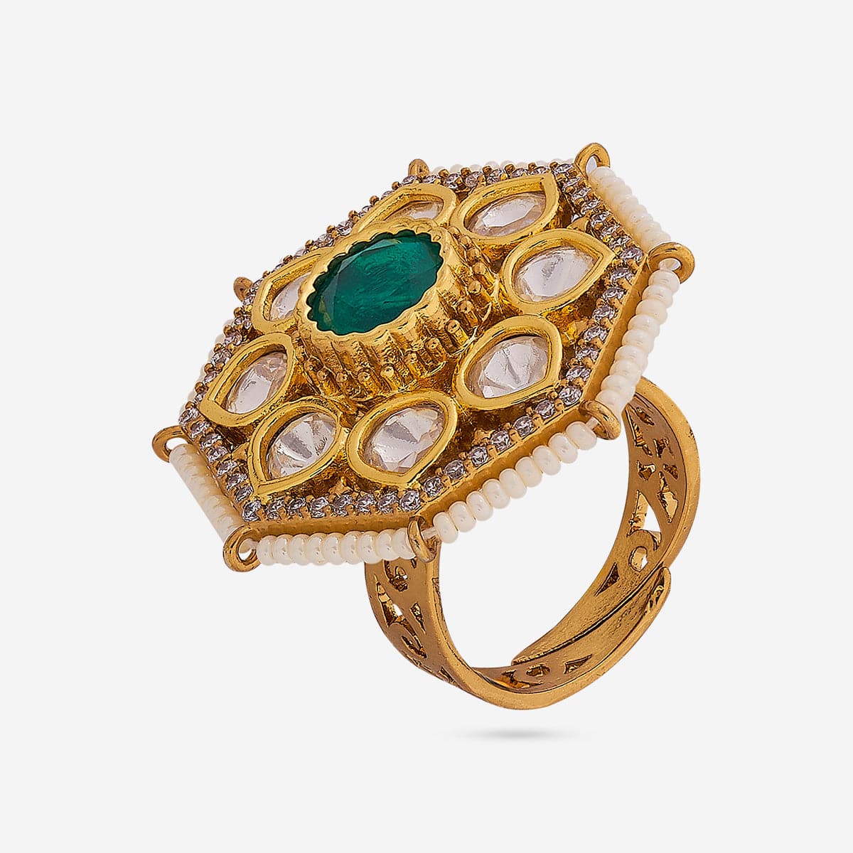 Kundan Finger Ring 190808 - Image 5