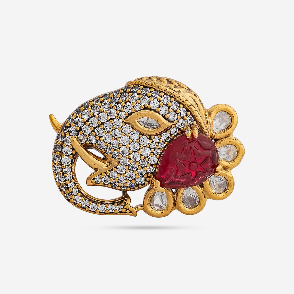 Kundan Finger Ring 193208 - Image 3