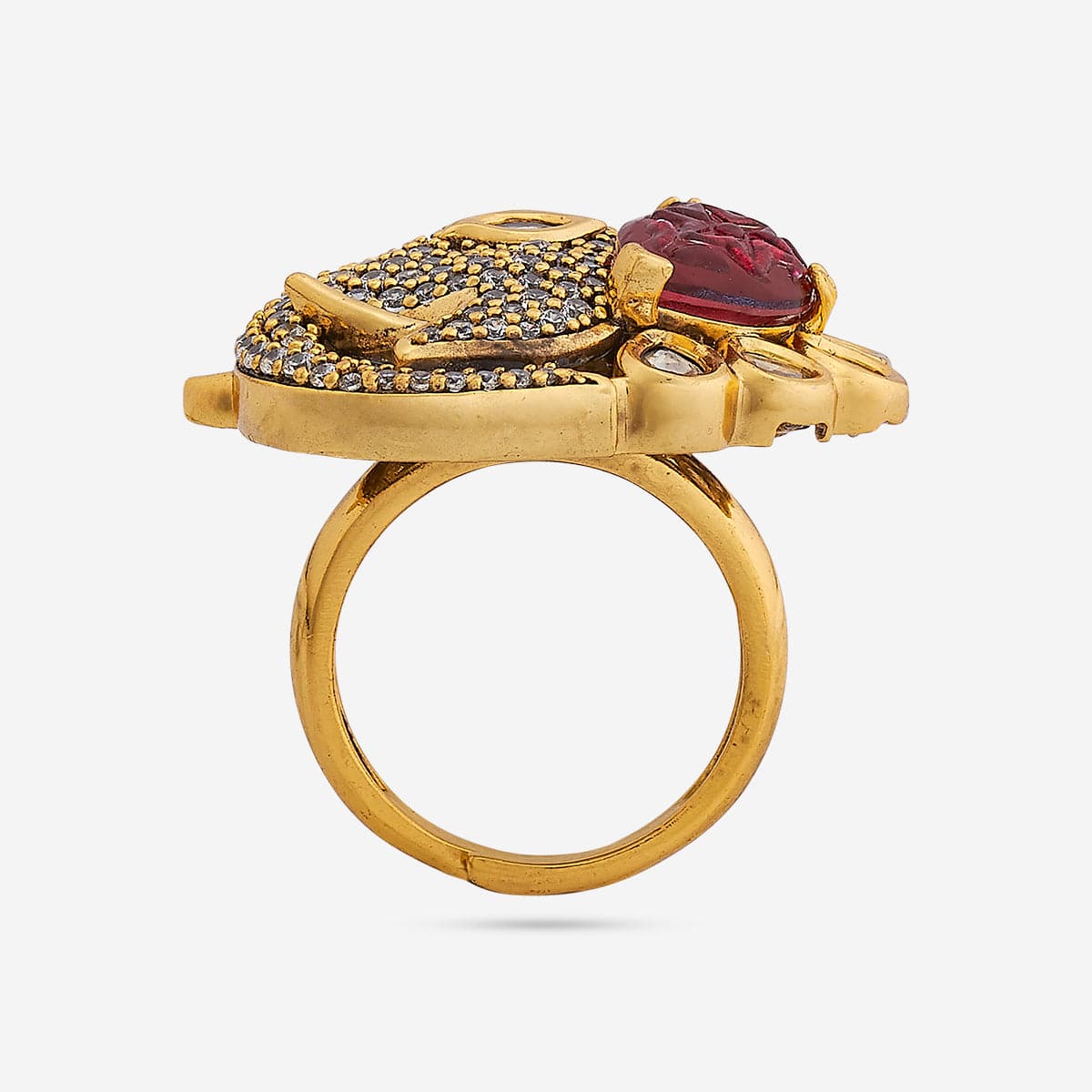 Kundan Finger Ring 193208 - Image 4