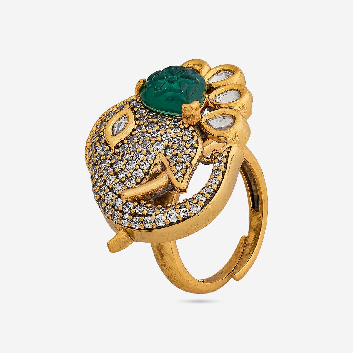 Kundan Finger Ring 193208 - Image 5