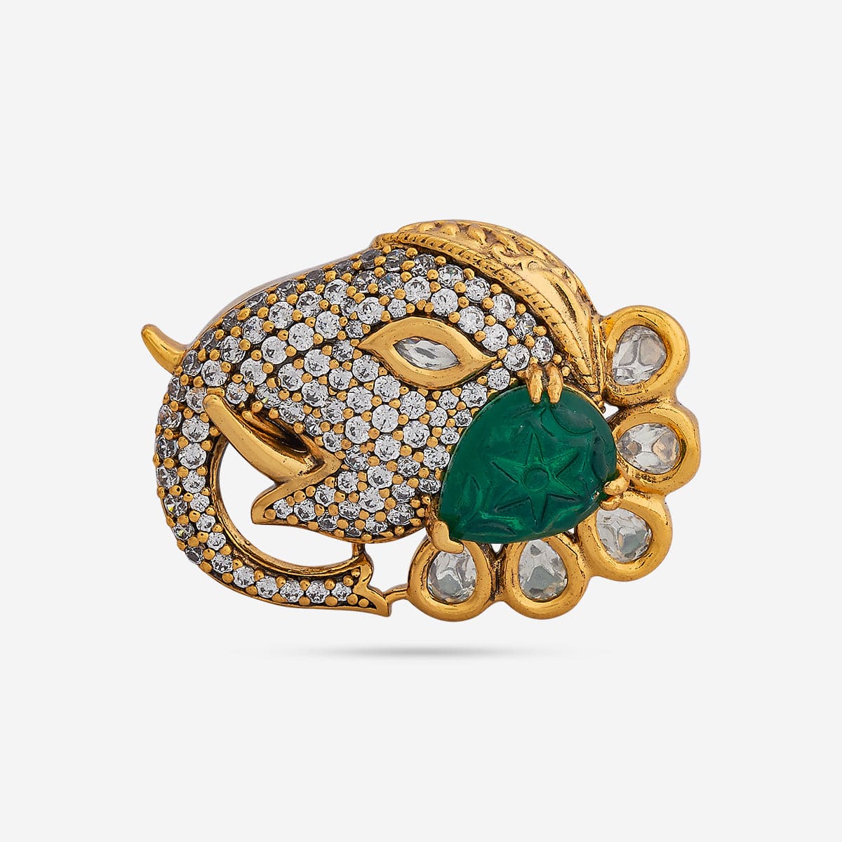Kundan Finger Ring 193208 - Image 8