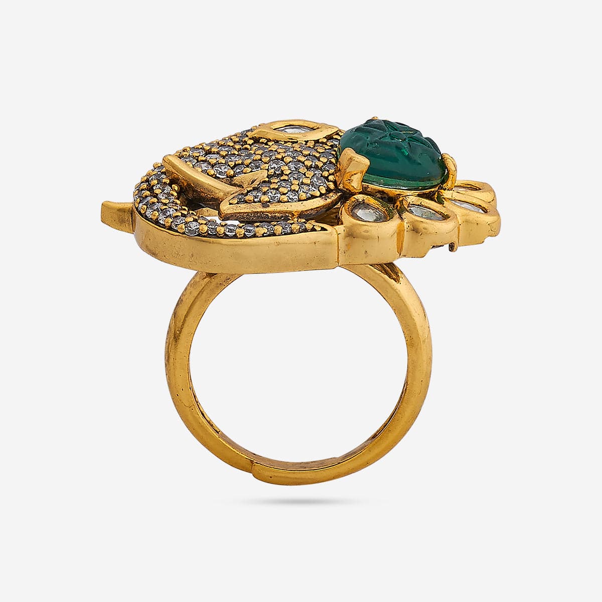 Kundan Finger Ring 193208 - Image 9
