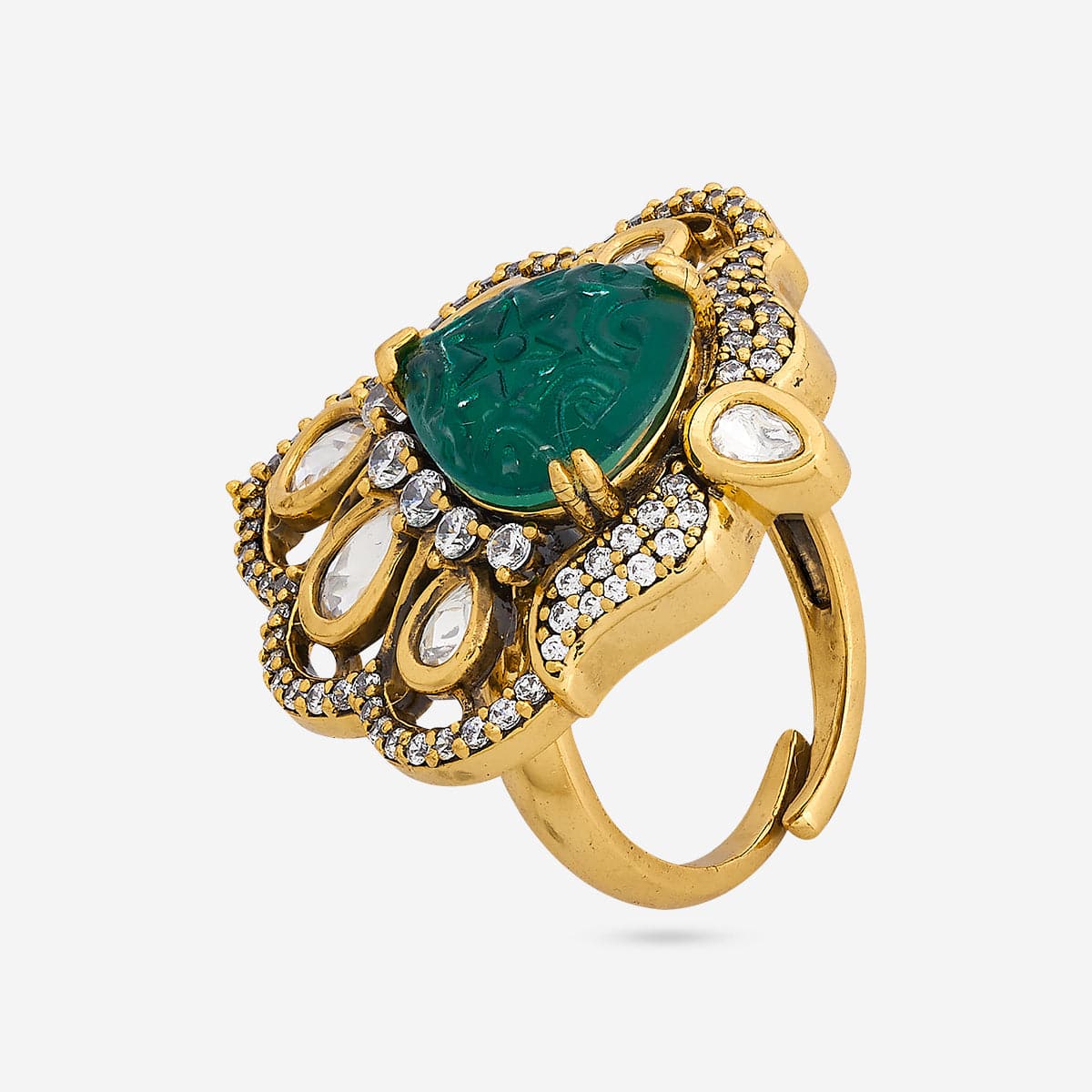 Kundan Finger Ring 193209 - Image 5