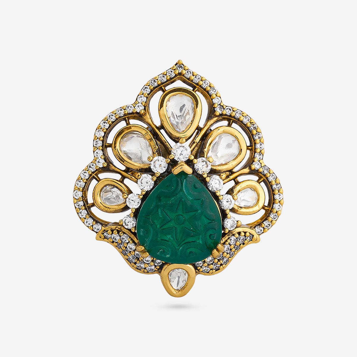 Kundan Finger Ring 193209 - Image 8