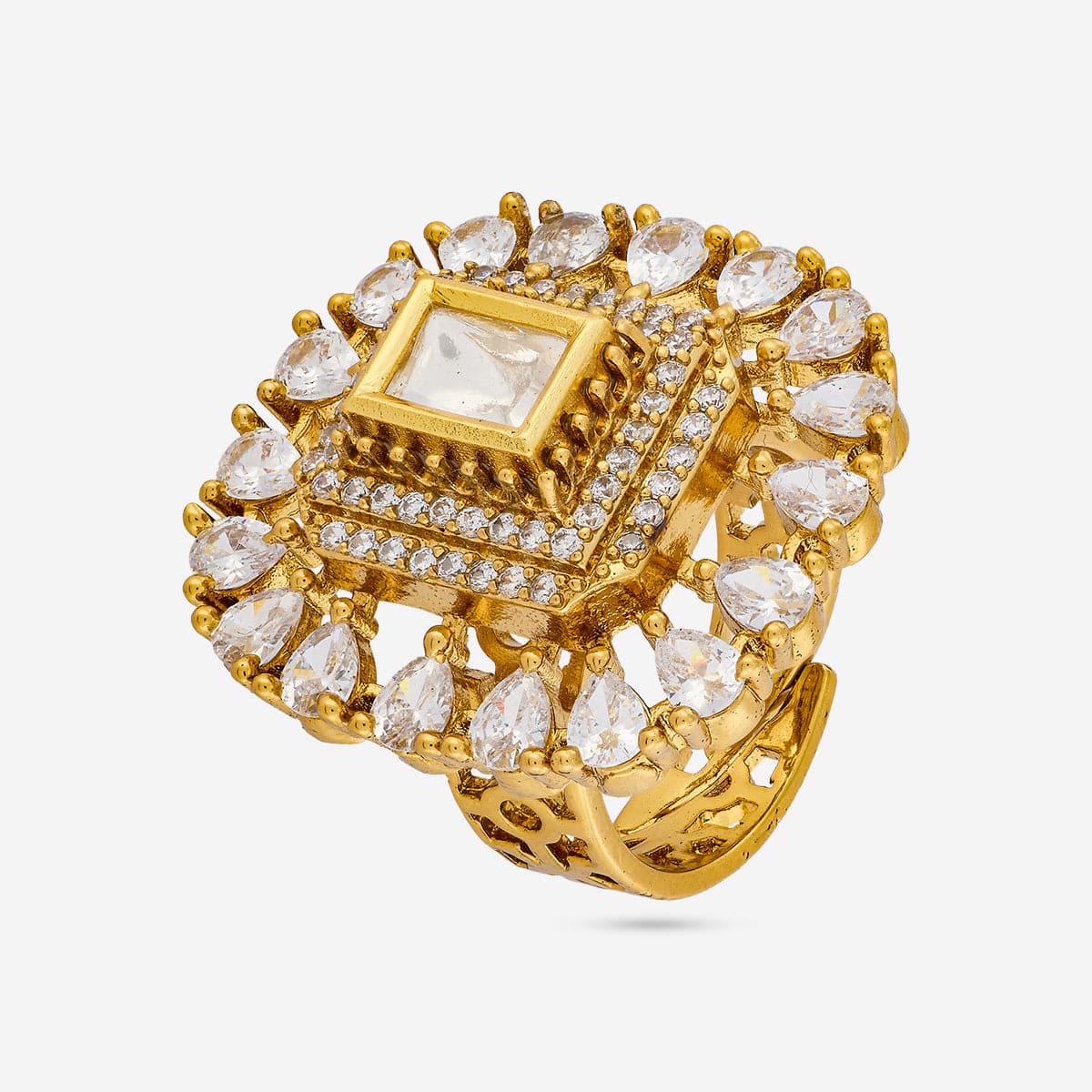 Kundan Finger Ring 193673 - Image 10