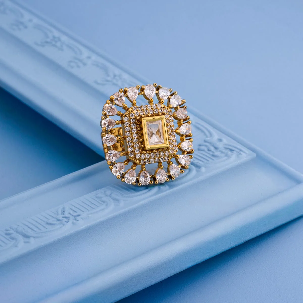 Kundan Finger Ring 193673 - Image 11