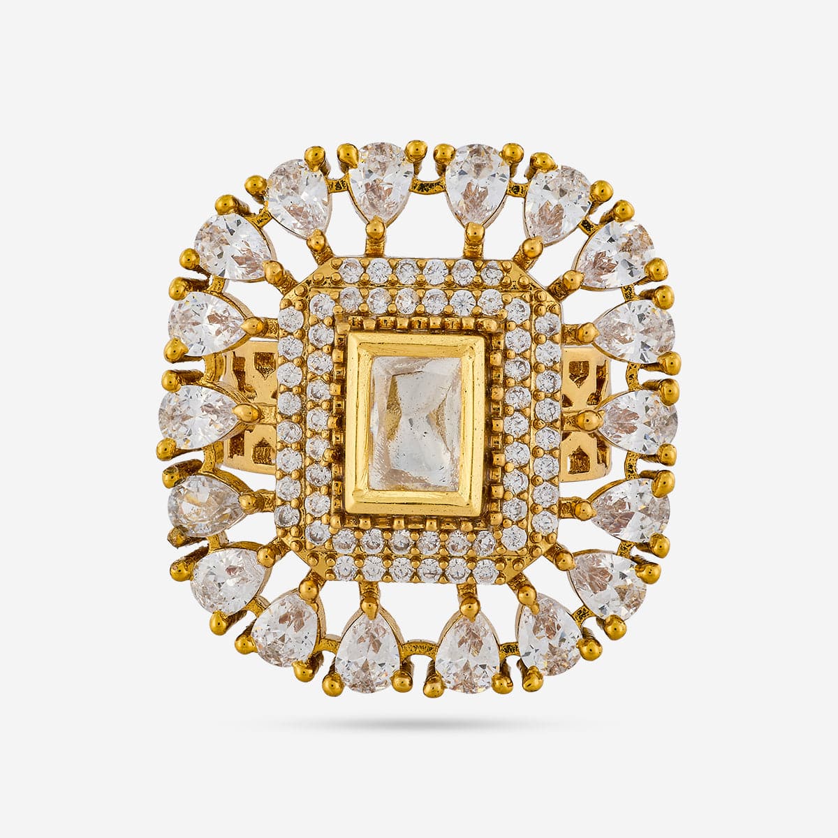 Kundan Finger Ring 193673 - Image 12