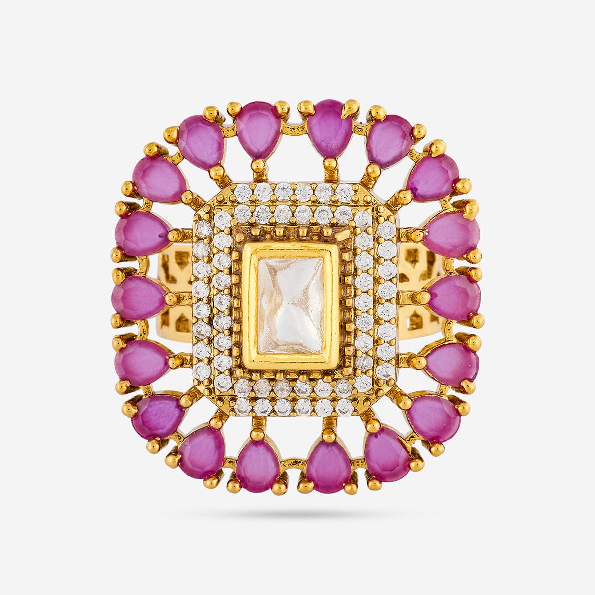 Kundan Finger Ring 193673 - Image 3