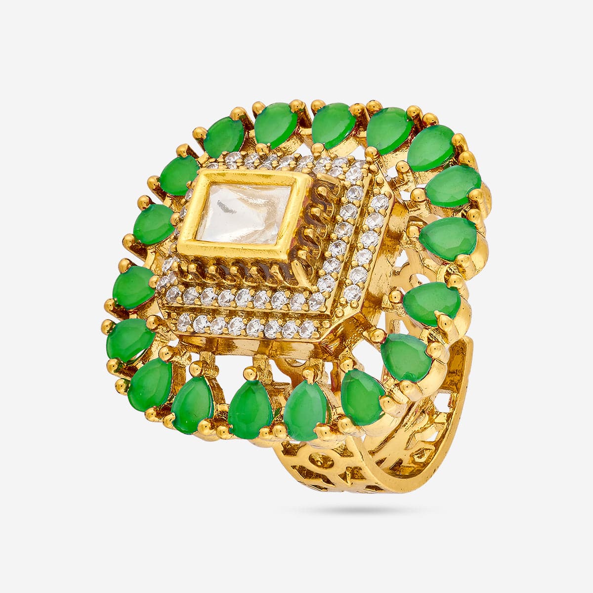 Kundan Finger Ring 193673 - Image 5