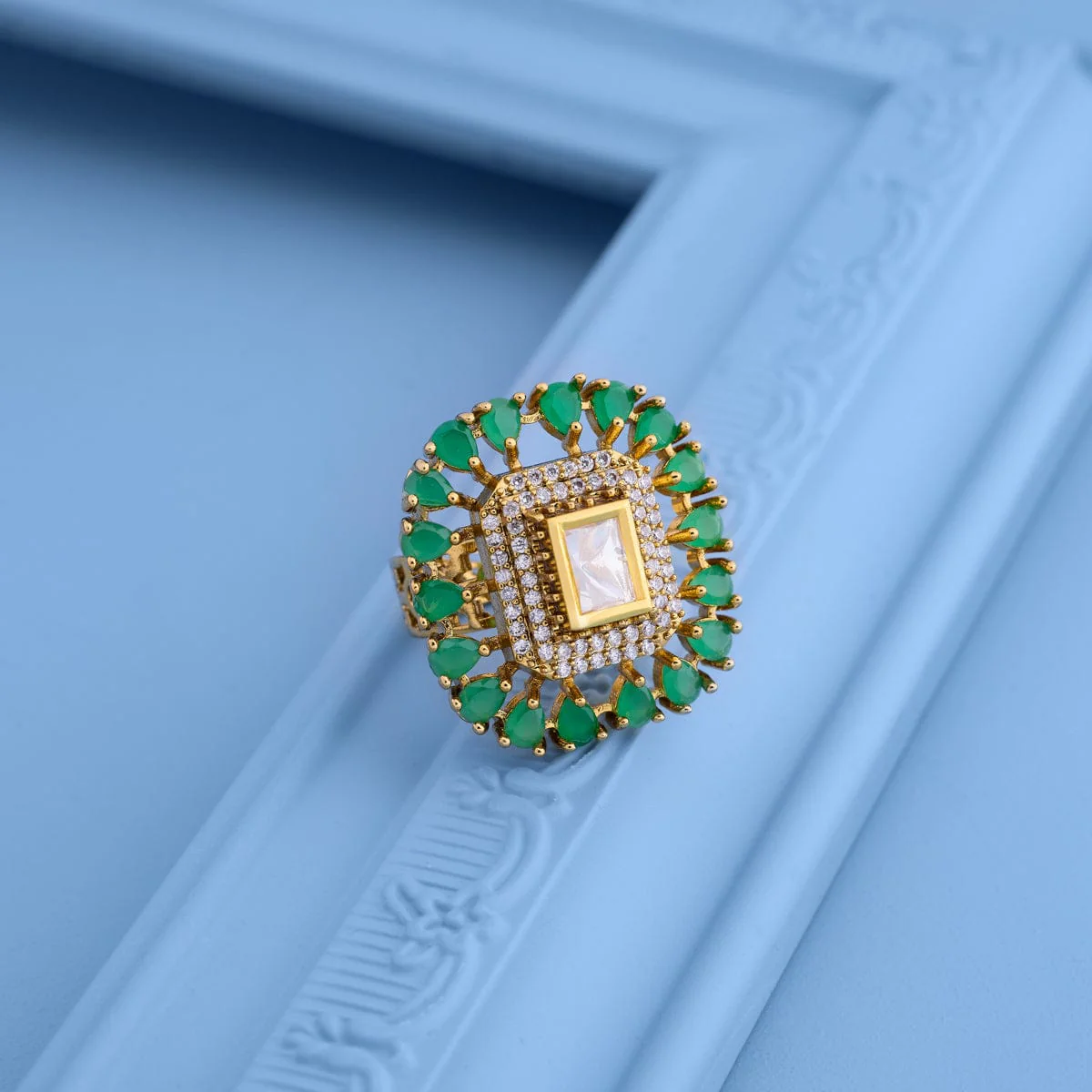 Kundan Finger Ring 193673 - Image 6