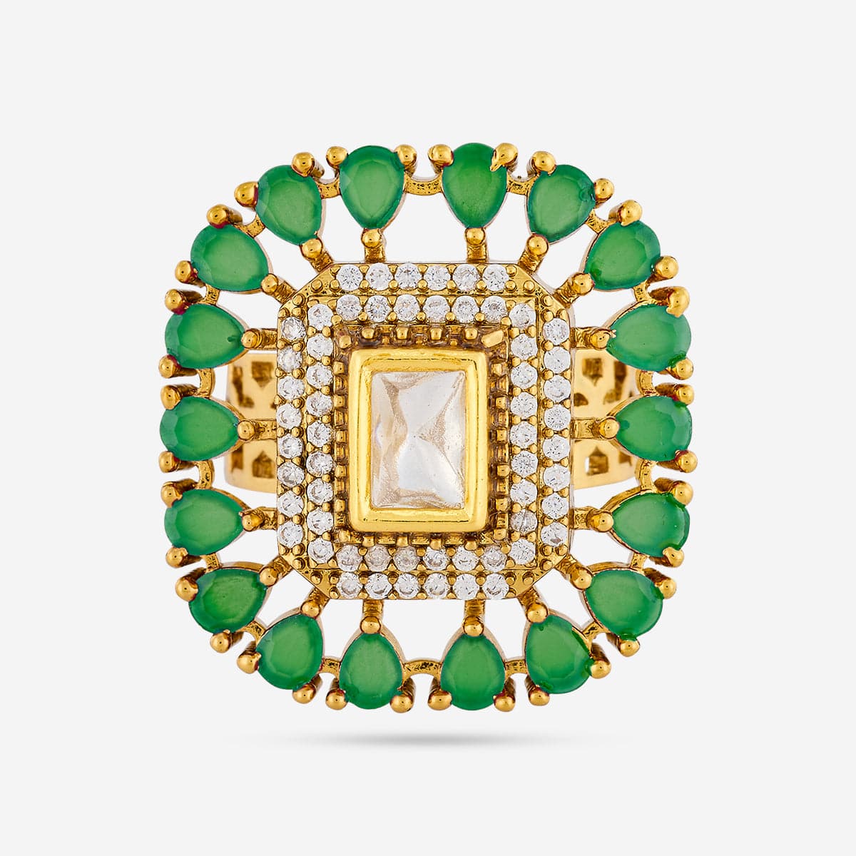 Kundan Finger Ring 193673 - Image 8