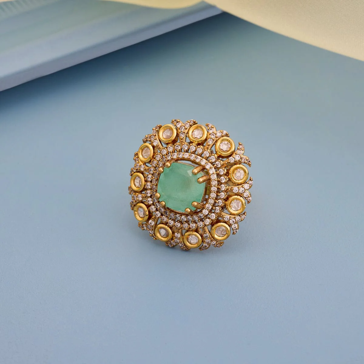 Kundan Finger Ring 193674 - Image 11