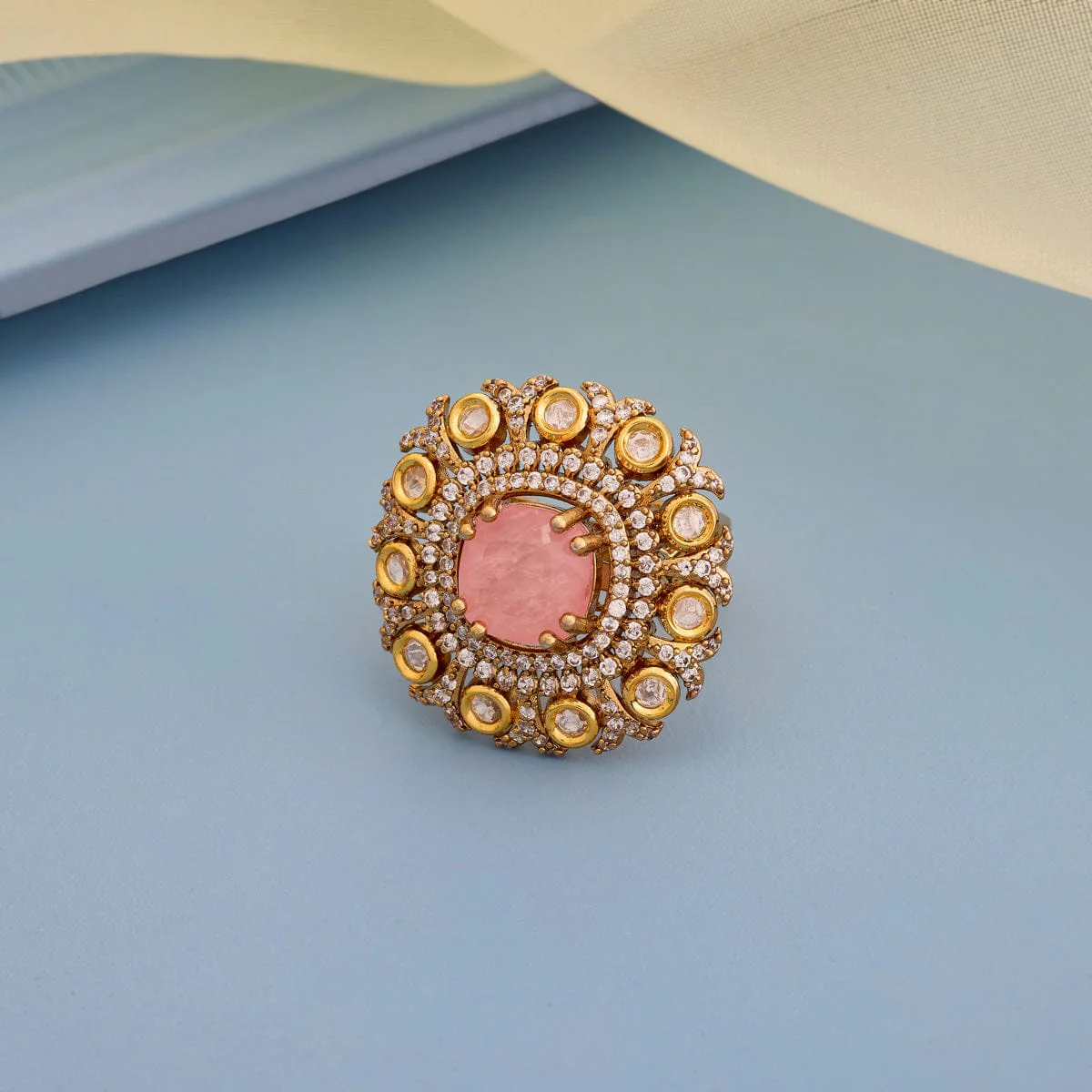 Kundan Finger Ring 193674 - Image 7