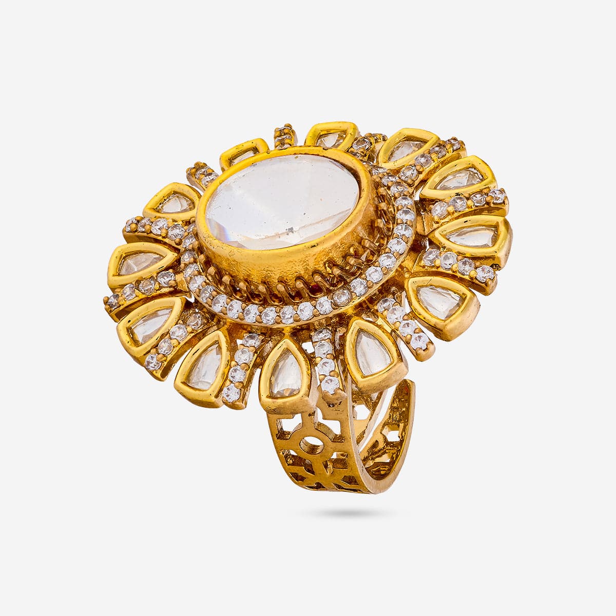 Kundan Finger Ring 193675 - Image 10