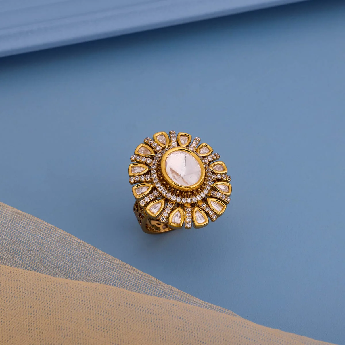 Kundan Finger Ring 193675 - Image 11