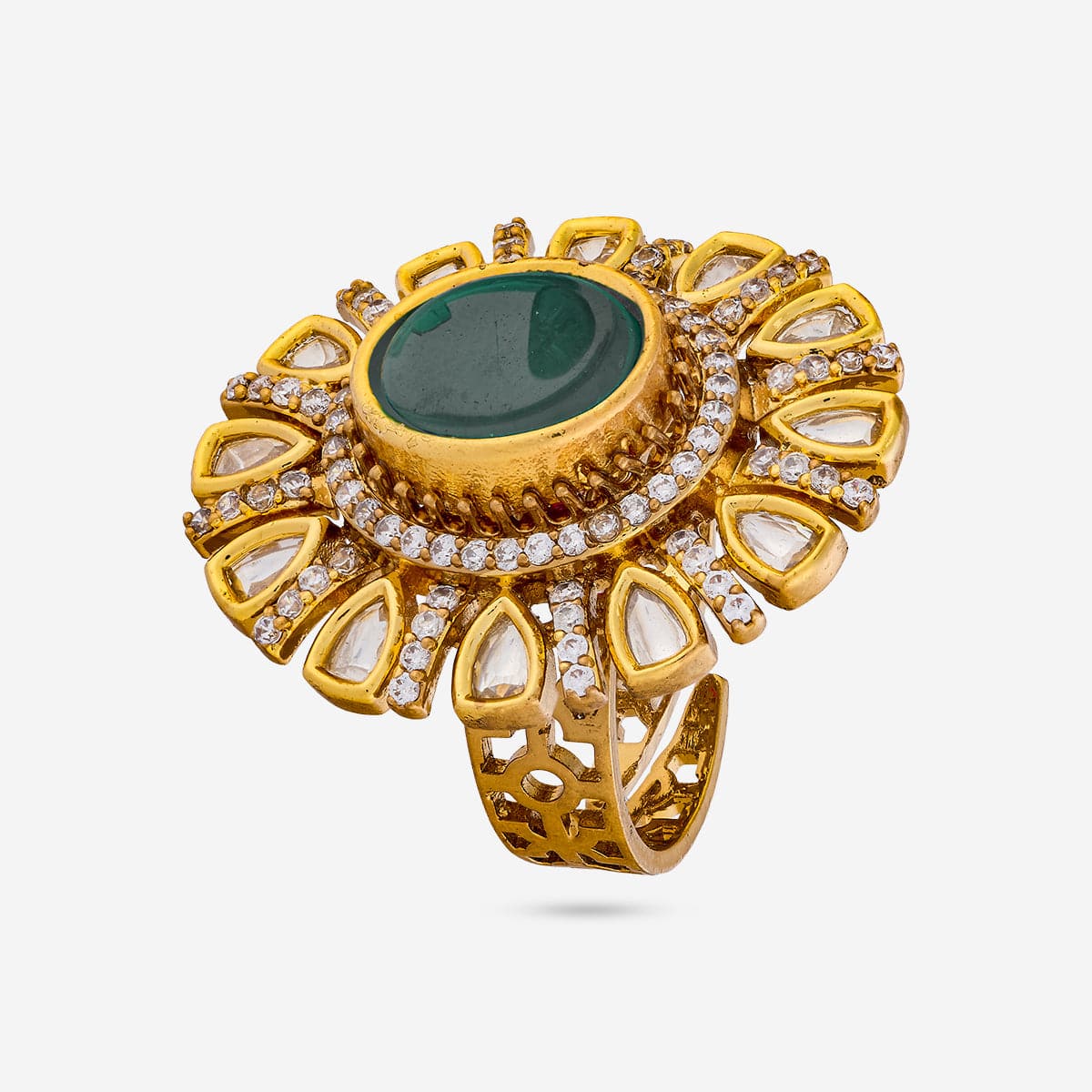 Kundan Finger Ring 193675 - Image 5