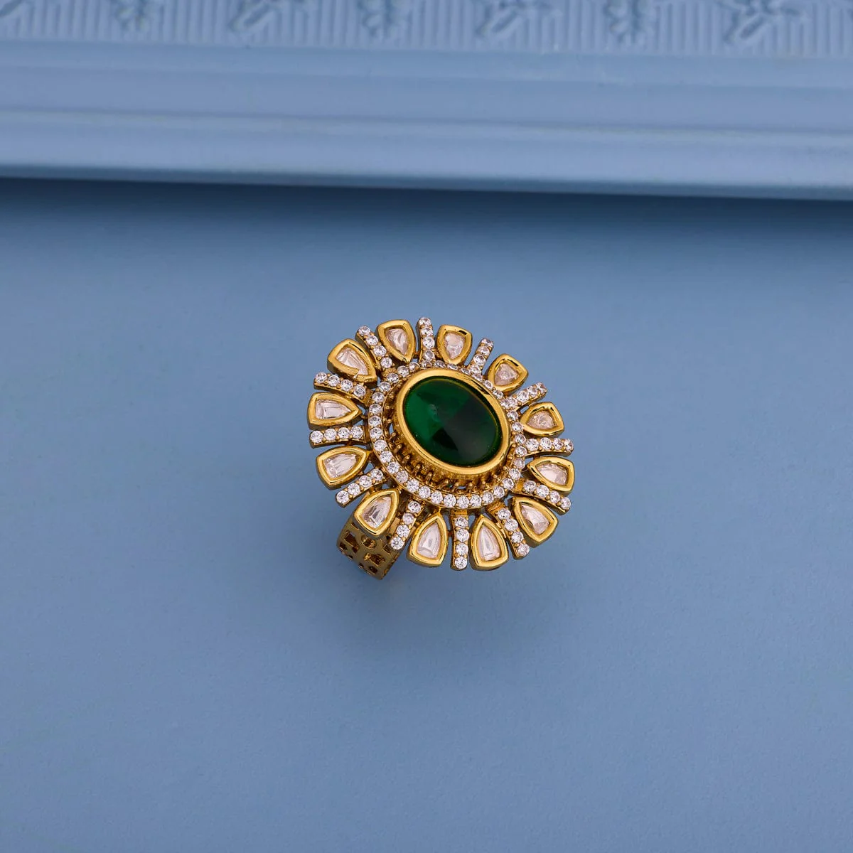 Kundan Finger Ring 193675 - Image 6