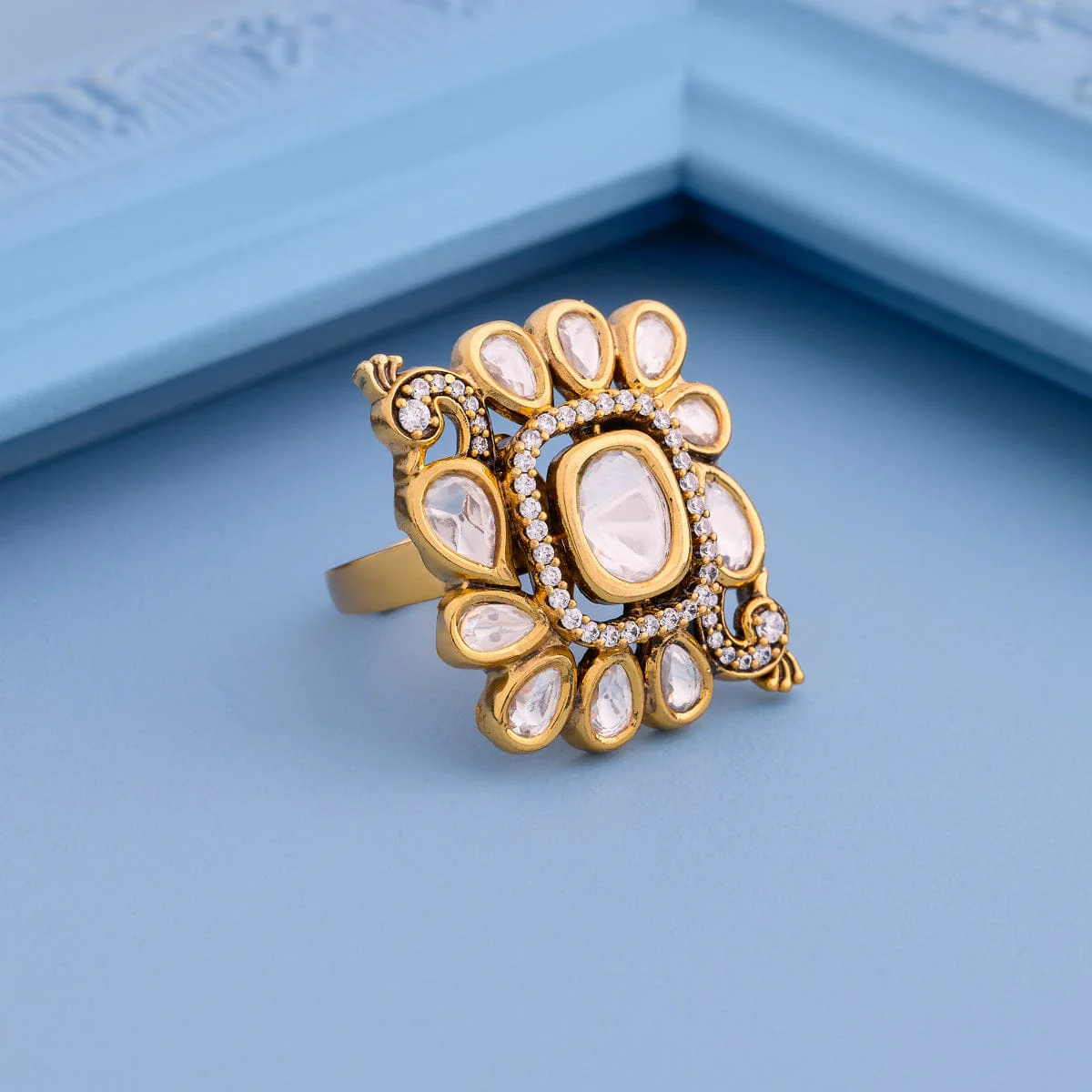 Kundan Finger Ring 193999 - Image 2