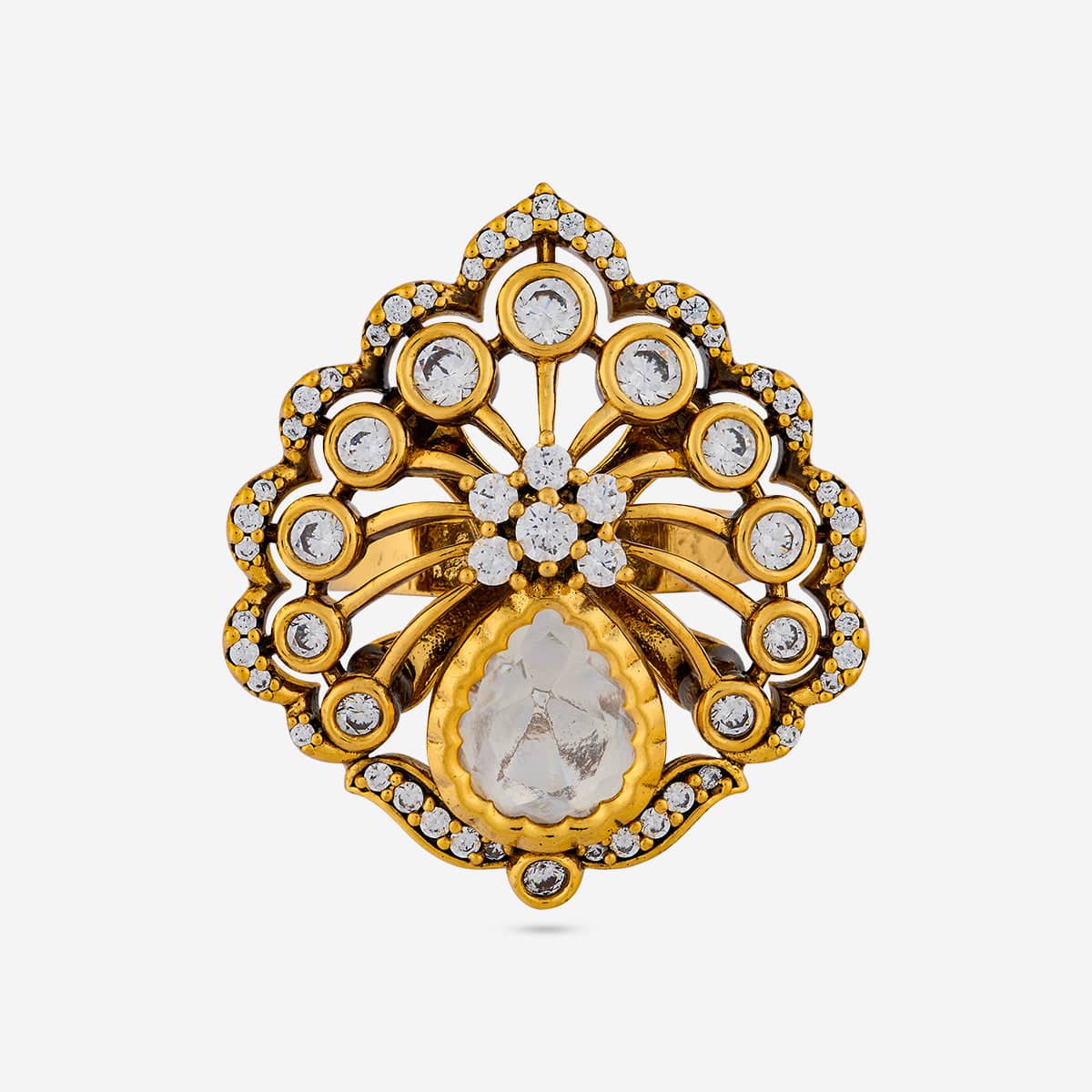 Kundan Finger Ring 196785 - Image 4