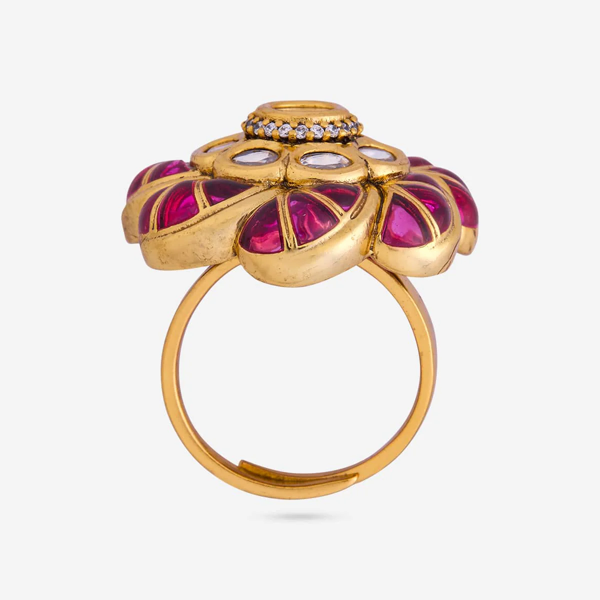 Kundan Finger Ring 196786 - Image 4