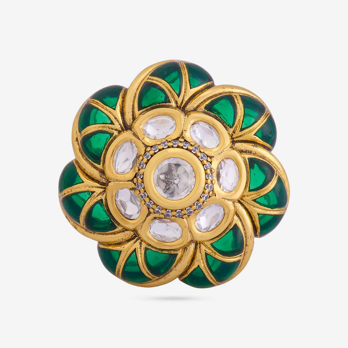 Kundan Finger Ring 196786 - Image 8