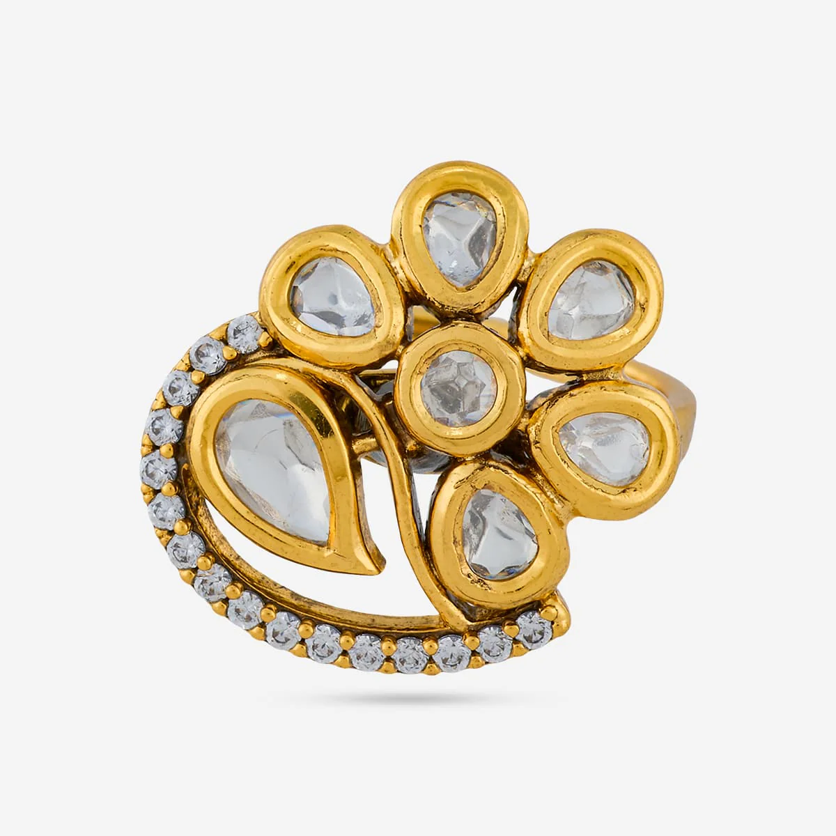 Kundan Finger Ring 196892 - Image 4