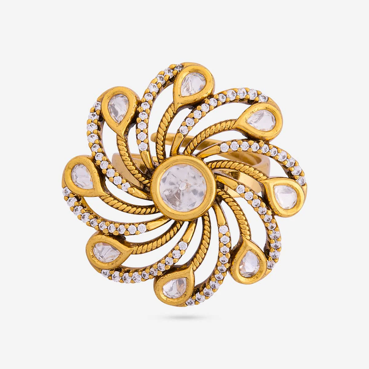 Kundan Finger Ring 196894 - Image 4