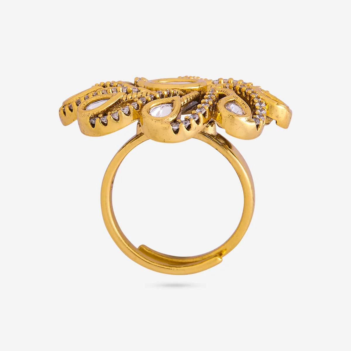 Kundan Finger Ring 196894 - Image 5