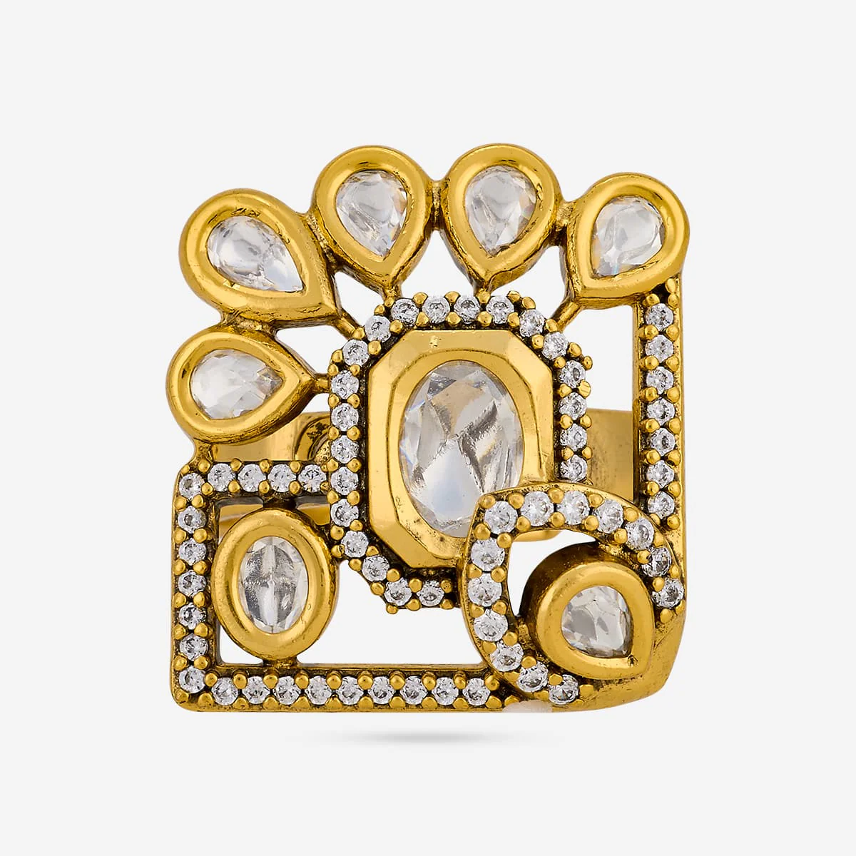 Kundan Finger Ring 197200 - Image 4