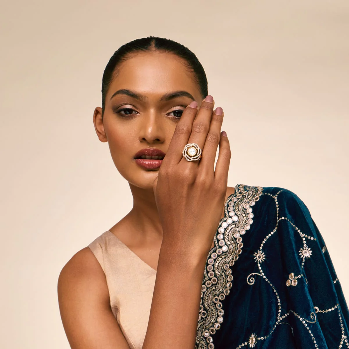Kundan Finger Ring 197201 - Image 3