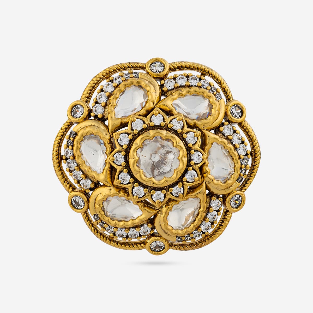 Kundan Finger Ring 197202 - Image 4