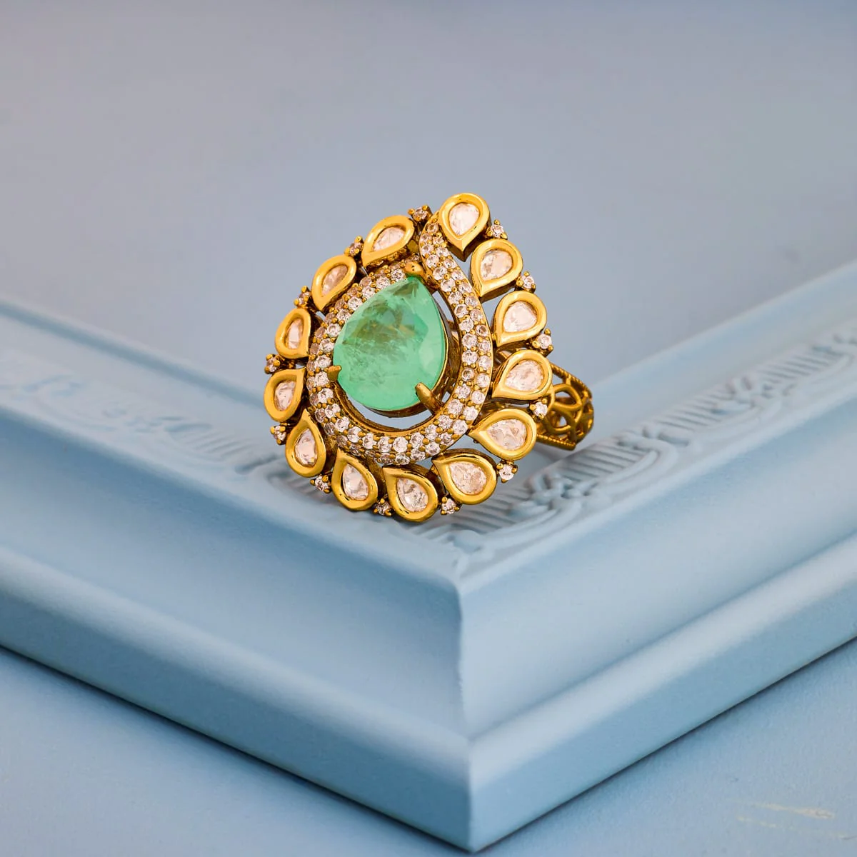 Kundan Finger Ring 198799 - Image 14