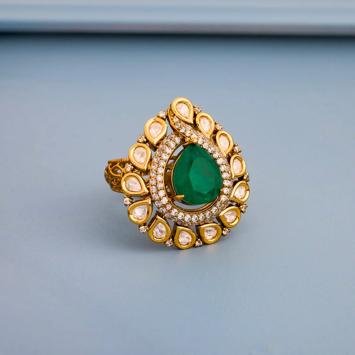 Kundan Finger Ring 198799 - Image 6
