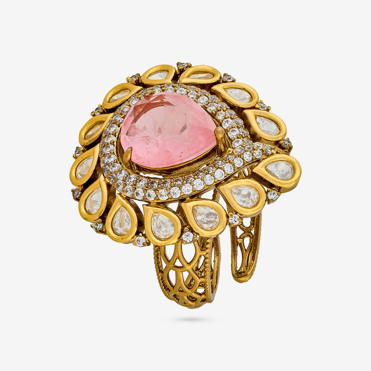 Kundan Finger Ring 198799 - Image 9