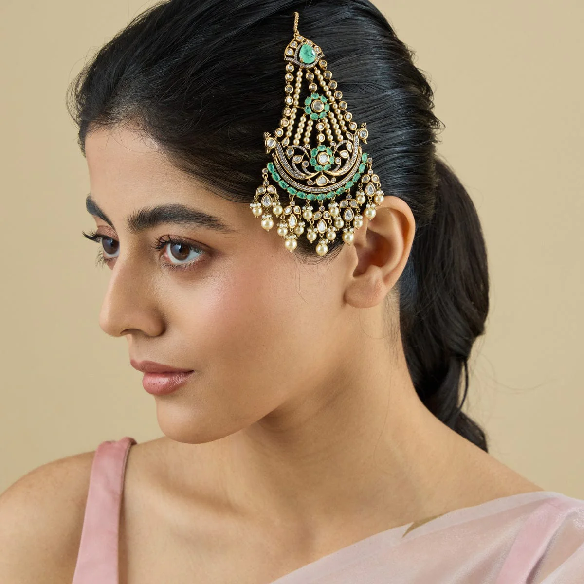 Kundan Hair Brooch 180238