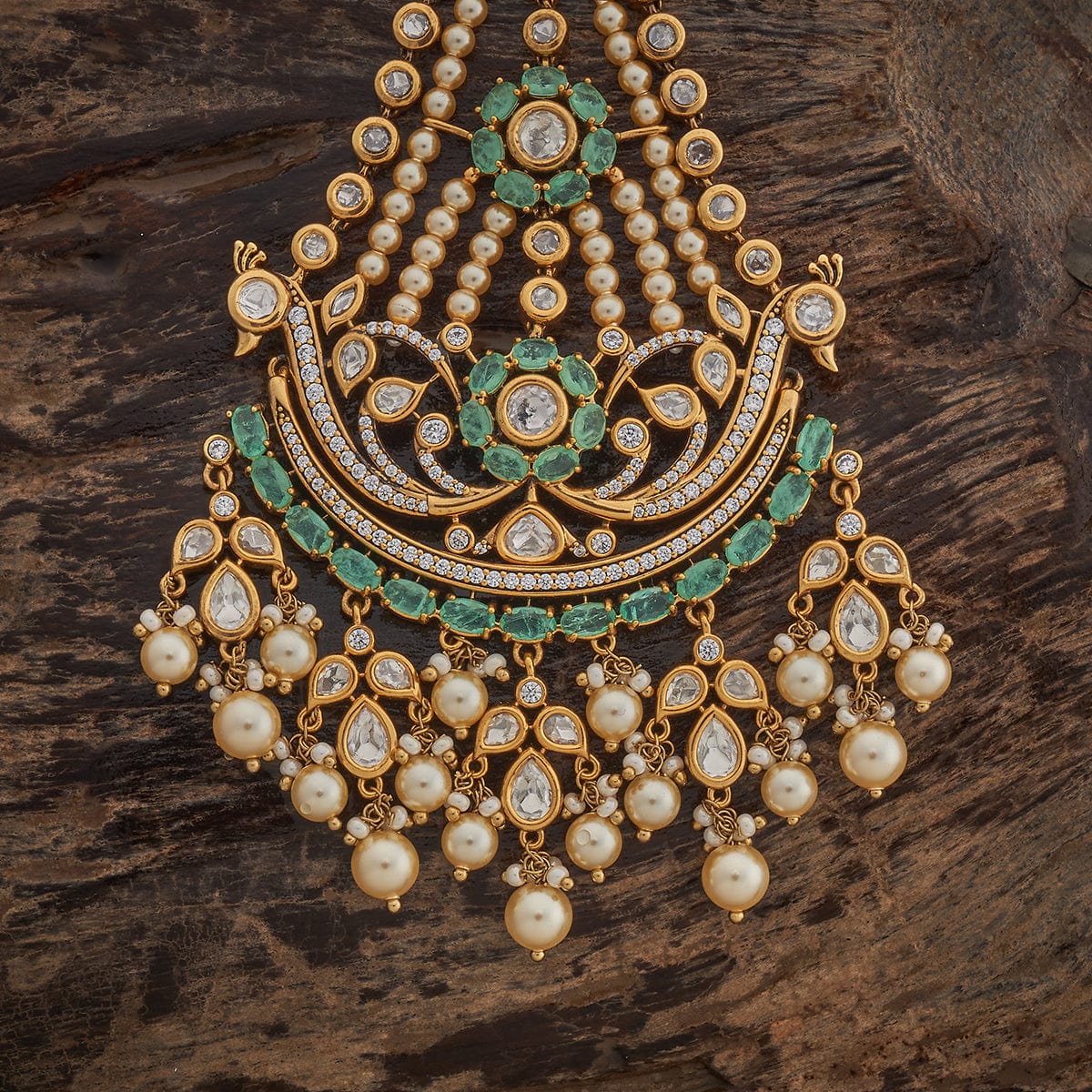 Kundan Hair Brooch 180238 - Image 3